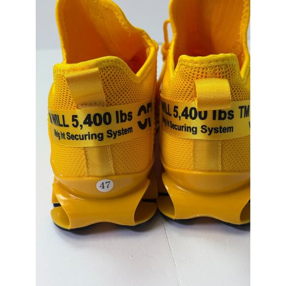 Men\'s Yellow Chunky Sneakers Size 47 Blade Sole Running Weight Lifting main image 5